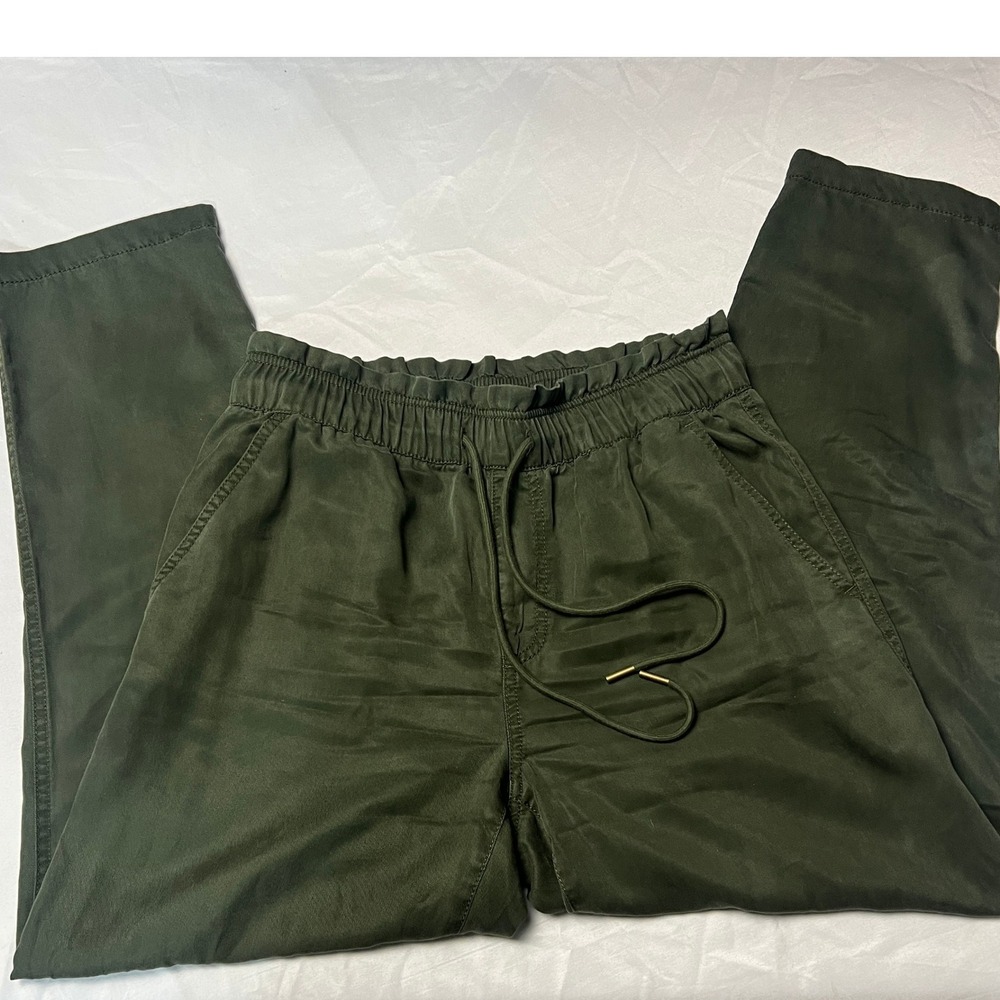 LOFT Olive Green Drawstring Waist Utility‎ Style Military Casual Pants Size S